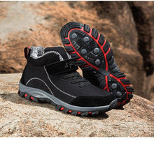 将图片加载到图库查看器，Waterproof Winter Mens Boots With Fur Warm Snow Mens Womens Boots Winter Work Casual Shoes High Top Winter Snow Boots Warm Fur Lined Winter Water-Resistan Ankle Booties
