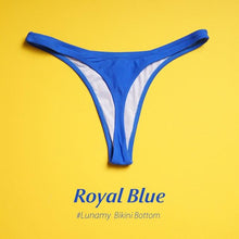 将图片加载到图库查看器，Colorful Bikini Thong Swimwear Women Swimsuit Top And Bottoms T-Back Brazilian Swimming Women's Strappy Triangle Bikini Sets High Cut Cheeky Thong Bottom Swimsuits
