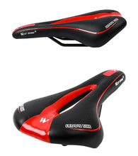 Load image into Gallery viewer, Leather Bike Saddle Road Bike Front Seat Cycling Saddles For Mens Breathable Hollow Cushion Bicycle Saddle Comfort Bike Saddle Ergonomic Waterproof Bicycle Seat For Road Bike Mountain Bike Seats
