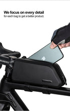 将图片加载到图库查看器，Waterproof Top Tube Bicycle Bag Hard Shell Bike Bag Stable Cycling Frame Bag Bike Accessories For Road Bike Bag Bike Top Tube Bag Bike Frame Bag Waterproof Stable Bicycle Frame Bag Bicycle Bag Professional Cycling Accessories
