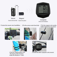 将图片加载到图库查看器，Bike Speedometer Waterproof Wired Digital Bike Ride Odometer Bicycle Cycling Speed Counter Bicycle Accessories Waterproof Cycling Odometer With Automatic Wake-Up Multi-Function LCD Backlight Display Bicycle Computer Best For Bikers
