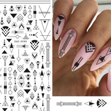 将图片加载到图库查看器，Gold 3D Nail Sticker Curve Stripe Lines Nails Stickers Gradient Adhesive Striping Tape Nail Foil Nail Art Stickers Decals Silver Strip Line Nail Decal Self-Adhesive 3D Wave Decal Decoration Metallic Curve Design Decoration for Women Girls
