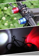 Load image into Gallery viewer, Bicycle Rear Light Bike Warning Lamp USB Charge Red White Light Color Safety Headlight Bike Tail Light Rechargeable Ultra Bright Bike Rear Light USB Rechargeable Bike LED Light
