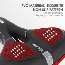 将图片加载到图库查看器，Bike Saddle Mountain Road Bike Seat PU Leather Gel Filled Cycling Cushion Comfortable Shockproof Bicycle Saddle Seat Cushion For Men Comfort Bike Saddle Anti-Slip Bicycle Saddle Waterproof Bicycle Seat For Mountain Bike Seat
