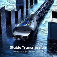 Load image into Gallery viewer, Black HDMI Cable 2.1 8K60Hz 4K120Hz HDMI Splitter HDR10 48Gbps Ultra High Speed 4K 120Hz Braided HDMI Cable Dynamic HDR Vision HDR 10 Compatible With UHD TV Gaming Console
