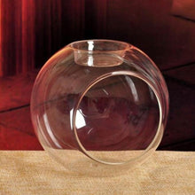 Load image into Gallery viewer, Round Hollow Glass Candle  Tea light Holder Candlestick Home Decorations for Dinner Table Wedding Candle Holder Wedding Candlestick Fine Transparent Crystal Glass Candlestick Dining Home Decor
