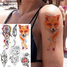 Load image into Gallery viewer, Realistic Black Temporary Small Big Tattoos Space Planets Animals Tatoos Waterproof  Face Hands Tattoos For Girls Mens
