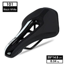 将图片加载到图库查看器，Ultra Light Comfortable Bicycle Saddle Mountain Road Bike Seat Soft Leather Hollow Breathable Cushion Seat Ergonomics Design Breathable Suspension Gel Bike Saddle Cushion For Mountain Bike Road Bike
