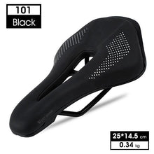 将图片加载到图库查看器，Ultra Light Comfortable Bicycle Saddle Mountain Road Bike Seat Soft Leather Hollow Breathable Cushion Seat Ergonomics Design Breathable Suspension Gel Bike Saddle Cushion For Mountain Bike Road Bike
