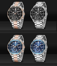 将图片加载到图库查看器，Black Multifunctional Sport Men Watches Luxury Quartz Watches Fashion Chronograph Stylish Elegant Comfortable Watch For Men
