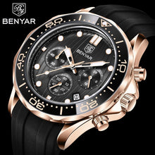将图片加载到图库查看器，Black Multifunctional Sport Men Watches Luxury Quartz Watches Fashion Chronograph Stylish Elegant Comfortable Watch For Men
