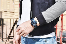 将图片加载到图库查看器，Black Multifunctional Sport Men Watches Luxury Quartz Watches Fashion Chronograph Stylish Elegant Comfortable Watch For Men
