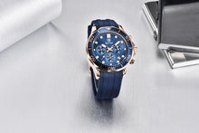 将图片加载到图库查看器，Black Multifunctional Sport Men Watches Luxury Quartz Watches Fashion Chronograph Stylish Elegant Comfortable Watch For Men
