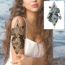 将图片加载到图库查看器，Realistic Tattoos Temporary Womens Flower Sticker Tattoos Waterproof Women Body Art Fake Legs Tattoo Stickers
