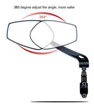 Load image into Gallery viewer, Smart Bicycle Stylish Handlebar Design Reflector Rear View Mirror Mountain Bike Electrical Bike Scooter HD Wide-Range Adjustable Angles Mirror Wide Range Back Reflector Vision Adjustable Left Right Mirrors For Road Electric Bike
