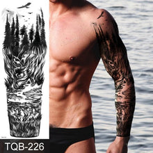 将图片加载到图库查看器，Large Black Temporary Tattoo Waterproof Luxury Big Tattoo For Body Arm Legs Modern Design
