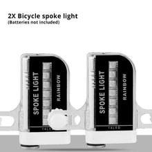 Load image into Gallery viewer, 30 Pattern Bike Lights LED Bicycle Decorative Lights Riding Cool Wheels Warning LED Waterproof Bicycle Spoke Tire Light Patterns Bicycle Rim Lights For Mountain Bike Road Bikes
