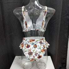 Load image into Gallery viewer, Women Summer High Waist Ruffle Bikini Set Swimwear Women Lady Floral Female Push Up Swimsuit Summer Beach Wear Bikini Pure Color Bikini Charming Ruffled Bra And Bottom Swimsuits
