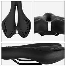 将图片加载到图库查看器，Bike Saddle Mountain Road Bike Seat PU Leather Gel Filled Cycling Cushion Comfortable Shockproof Bicycle Saddle Seat Cushion For Men Comfort Bike Saddle Anti-Slip Bicycle Saddle Waterproof Bicycle Seat For Mountain Bike Seat
