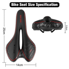 将图片加载到图库查看器，Bike Saddle Mountain Road Bike Seat PU Leather Gel Filled Cycling Cushion Comfortable Shockproof Bicycle Saddle Seat Cushion For Men Comfort Bike Saddle Anti-Slip Bicycle Saddle Waterproof Bicycle Seat For Mountain Bike Seat
