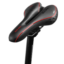 将图片加载到图库查看器，Bike Saddle Mountain Road Bike Seat PU Leather Gel Filled Cycling Cushion Comfortable Shockproof Bicycle Saddle Seat Cushion For Men Comfort Bike Saddle Anti-Slip Bicycle Saddle Waterproof Bicycle Seat For Mountain Bike Seat
