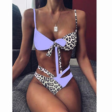 将图片加载到图库查看器，Women High Waist Bikini Swimsuit Swimwear Female Women Metal Ring Cross Bandage Bikini Set Swimsuit Two Piece Cutout Tie Back Bathing Suit Thong Bikini Set Bathing Suit Bather
