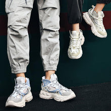 将图片加载到图库查看器，Modern Blue Men's Running Shoes Comfortable Breathable Unisex Sports Shoes Rubber Hard-Wearing Sneakers Casual Sport Shoes Casual Sports Tennis Sneakers
