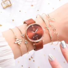 Load image into Gallery viewer, Elegant Style Fashion Womens Watch Luxury Leather Band Analog Quartz Wrist Watch Women Dress Leather Band Thin Minimalist Casual Simple Dress Analog Quartz Wristwatch
