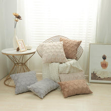 Load image into Gallery viewer, Elegant Plush Pillow Cover Geometric Soft Plush Short Wool Velvet Decorative Throw Pillow Covers Luxury Style Cushion Case Pillow Decorative Throw Pillow Case Soft Cozy Bed Cushion Cover Faux Fur Home Decor
