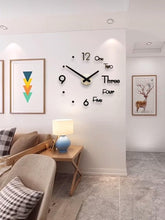 Load image into Gallery viewer, 2021 Fashion 3D Big Size Wall Clock Mirror Sticker Large 3D Frameless Wall Clock Stickers Wall Decoration for Living Room Bedroom Office  Brief Living Decor Room Wall Clock Modern Design Silent Acrylic
