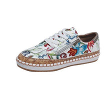 将图片加载到图库查看器，New Popular Womens Shoes Colorful Beautiful Flower Printing Shoes Lace-up Flat Women's Casual Womens Sneakers High-Quality Women's White Sports Casual Couple Shoes Summer Trainers Walking Sneakers
