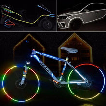 Load image into Gallery viewer, 8PCS Bicycle Bike Wheel Lights Bike Fluorescent Reflective Stickers Bike Light Spoke Wheel Tape Bicycle Accessories Bike Reflective Tape Night Safety Stickers For Bicycle Motorbike
