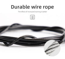 将图片加载到图库查看器，Unisex Jump Rope Speed Weighted Jump Ropes Adjustable Wire Skipping Rope Cable Ball Bearings Regular Rope With Extra Speed Cable Ball Bearings Anti-Slip Handle For Double Unders Outdoor Workout

