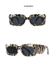 将图片加载到图库查看器，Oversized Square Sunglasses Classic Square Sunglasses For Men &amp; Women Sun Glasses In Snake Pattern For Traveling Shades Female
