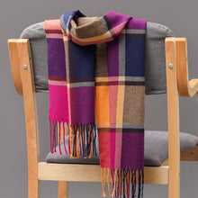Load image into Gallery viewer, Fashion Winter Casual Classic Soft Plaid Popular Couple Lightweight Tartan Muffler Warm Scarf Cashmere Scarves Shawls Wraps Lightweight Women Warm Lattice Scarves Cashmere Hijab For Women

