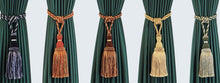 将图片加载到图库查看器，Home Decoration Polyester Tassel Tiebacks Curtain Holder Handmade Tassel Curtain Rope Holdback Window Drape Hanging Ball Tassels Curtains Buckle Sling Binding Lantern Tiebacks Handcrafted Braided Curtain Holdbacks Window Home Decor 55-90cm
