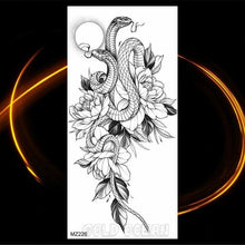 Load image into Gallery viewer, Luxury Tiger Temporary Tattoos Fox Wolf Fake Tattoo Sticker Realistic Black Animal Temporary Tattoo Stickers For Mens
