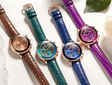 将图片加载到图库查看器，Luxury Green Business Women Watches Quartz Fashion Leather Strap Waterproof Multifunctional Wristwatch For Women

