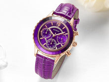 将图片加载到图库查看器，Luxury Green Business Women Watches Quartz Fashion Leather Strap Waterproof Multifunctional Wristwatch For Women
