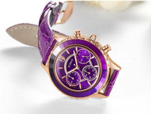 将图片加载到图库查看器，Luxury Green Business Women Watches Quartz Fashion Leather Strap Waterproof Multifunctional Wristwatch For Women

