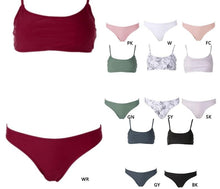 Load image into Gallery viewer, Push Up Bikini Set Swimsuits High Waist Swimwear Women Ribbed Bathing Suits Brazilian Bikinis Swimsuit for Women  Bottom Triangle Bikinis Top Bathing Suit
