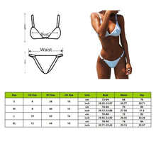 Load image into Gallery viewer, Push Up Bikini Set Swimsuits High Waist Swimwear Women Ribbed Bathing Suits Brazilian Bikinis Swimsuit for Women  Bottom Triangle Bikinis Top Bathing Suit
