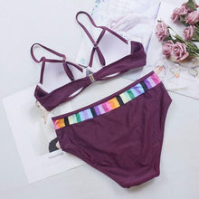 将图片加载到图库查看器，Bikini Set Swimwear Women Print Swimsuit Push Up Plus Size Bathing Suit Beachwear Women's Push-Up Bikini Set Padded Bikini Swimsuit
