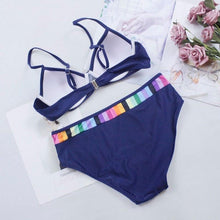 将图片加载到图库查看器，Bikini Set Swimwear Women Print Swimsuit Push Up Plus Size Bathing Suit Beachwear Women's Push-Up Bikini Set Padded Bikini Swimsuit
