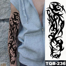 Load image into Gallery viewer, Full Arm Temporary Tattoos 8 Sheets and Half Arm Shoulder Waterproof Tattoos Elegant Large Lion Sleeve Sticker Tattoo Waterproof Temporary Big Wolf Tatoos For Men and Women
