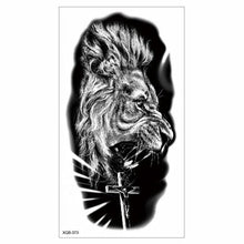 将图片加载到图库查看器，Big Tiger Lion Waterproof Temporary Sticker Tattoo Arm Legs Fake Tattoo Stickers For Adults Realistic Luxury Design For Mens Womens
