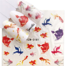 Load image into Gallery viewer, Nail Art Water Transfer Stickers Anime Mouse Animal Kid slider adhesive Watermark Decals Women Beauty Wedding Nails  Decal Self-Adhesive 3D Wave Design Decoration for Women Girls Art Stickers Decal Decoration Metallic Curve Strip Line Nail
