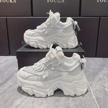 Load image into Gallery viewer, Modern Thick Platform Sneakers White Woman Vulcanize Shoes Luxury Tennis Sneakers Trainers Lace Up Fashion Comfortable Walking Footwear New Lightweight Sneakers
