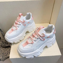 Load image into Gallery viewer, Modern Thick Platform Sneakers White Woman Vulcanize Shoes Luxury Tennis Sneakers Trainers Lace Up Fashion Comfortable Walking Footwear New Lightweight Sneakers
