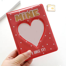 将图片加载到图库查看器，64 Pockets 3 Inches Photo Album Card Holder Receipt Storage Hollow Love Heart Photo Holder Business Card Bag Kpop Photocard Holder Book Polaroid Book Album Gifts For Valentines Day
